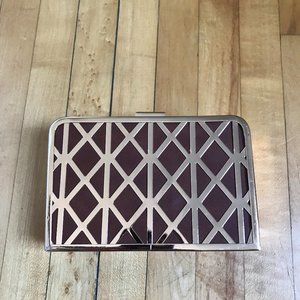 Gold and Tan Geometric Clutch